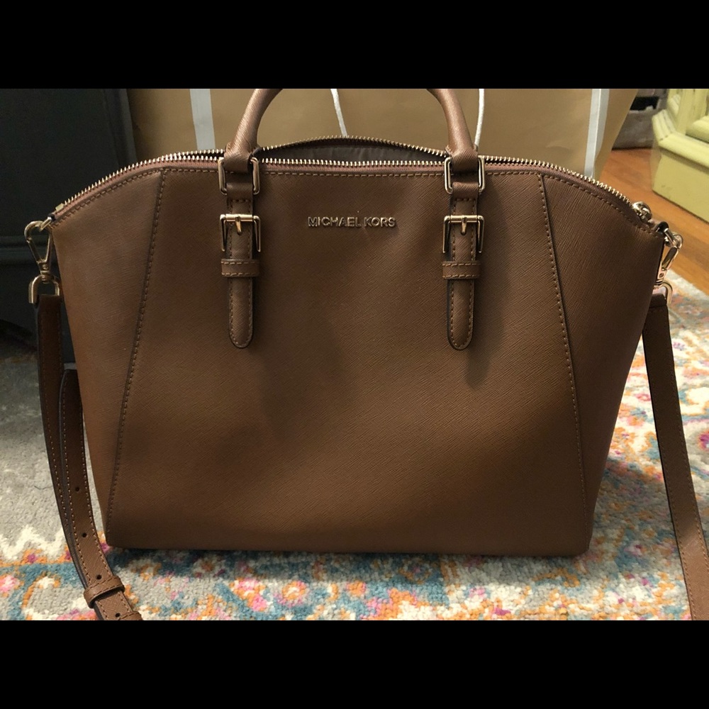Michael Kors Saffiano Leather Satchel